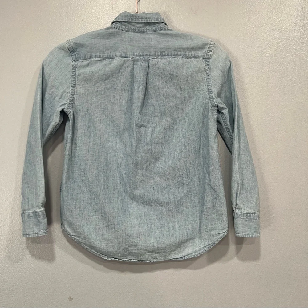 Ralph Lauren boy button up denim shirt size 10‎